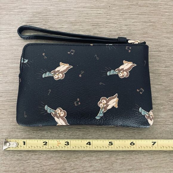 New Coach Penguin Black Wristlet Wallet - Picture 2 of 7